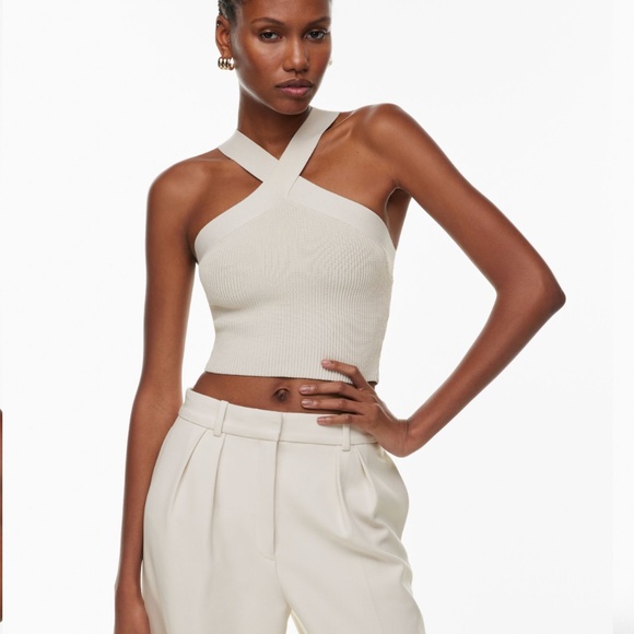 Babaton Criss-cross Tank Cropped - Picture 2 of 4